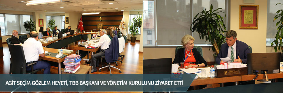 AGİT SEÇİM GÖZLEM HEYETİ, TBB BAŞKANI VE YÖNETİM KURULUNU ZİYARET ETTİ