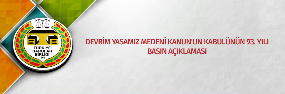 DEVRİM YASAMIZ MEDENİ KANUN'UN KABULÜNÜN 93. YILI BASIN AÇIKLAMASI