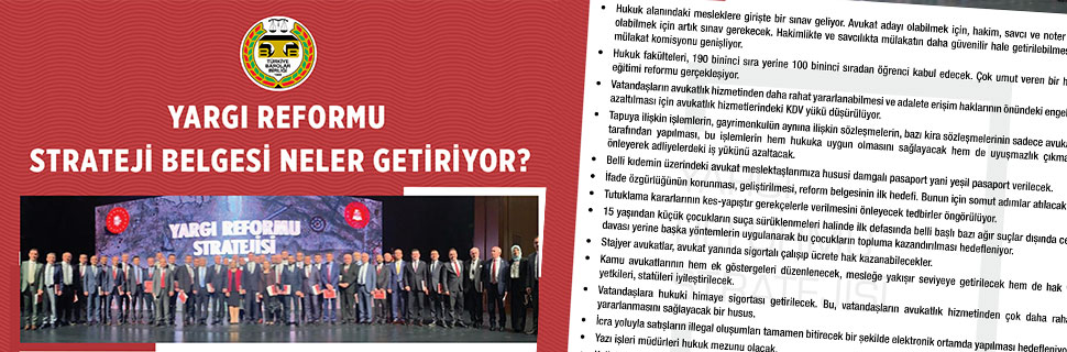 Yargı Reformu Strateji Belgesi Neler Getiriyor?
