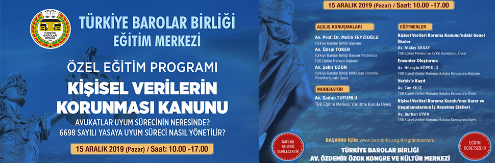 KİŞİSEL VERİLERİN KORUNMASI KANUNU EĞİTİMİ