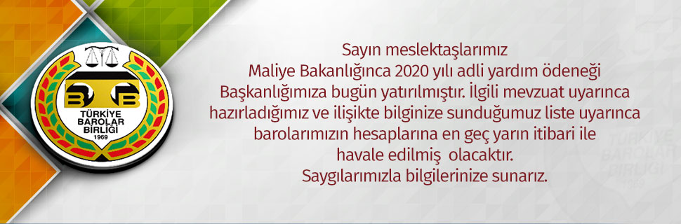 Adli Yardım Ödeneği Hakkında Duyuru