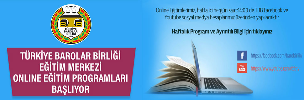 TBB Eğitim Merkezi Online Eğitim Programları 06 Nisan 2020 Pazartesi günü itibariyle başlıyor.