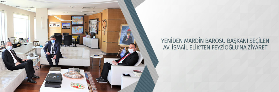 Yeniden Mardin Barosu Başkanı seçilen Av. İsmail Elik'ten Feyzioğlu’na ziyaret