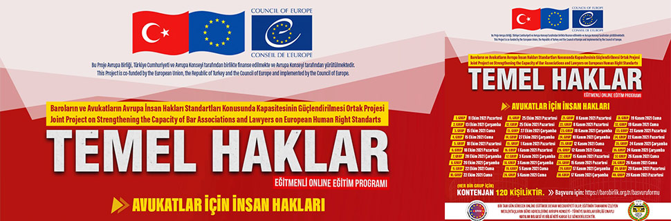 Avukatlar için Temel İnsan Hakları Eğitimleri Başlıyor