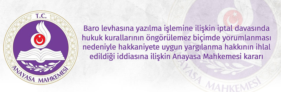Anayasa Mahkemesi Kararı